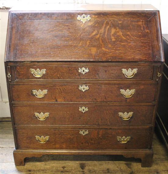 Georgian oak bureau